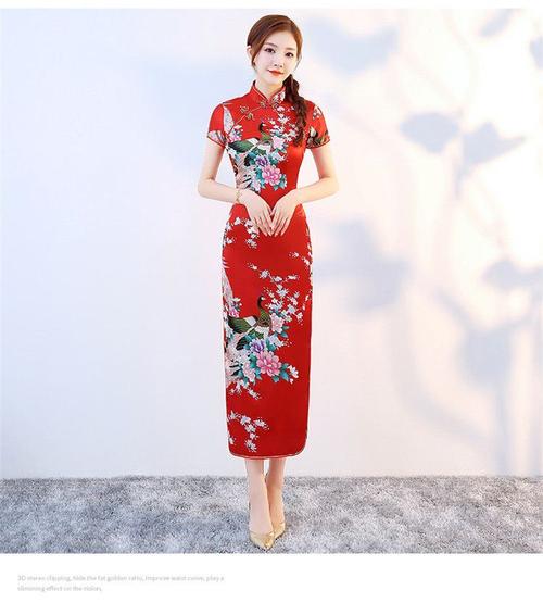 【礼仪接待旗袍】旗袍迎宾小姐服礼仪服装女颁奖礼服红色酒店接待前台