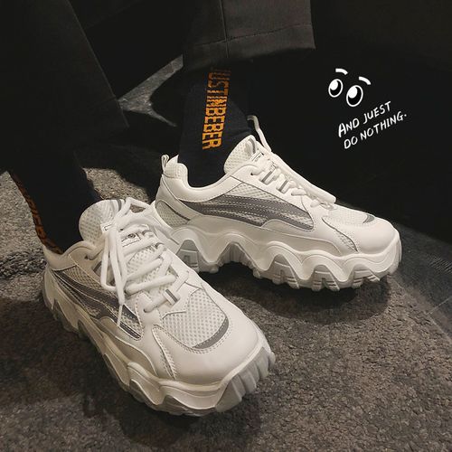 2020春秋款网面运动鞋男低帮老爹鞋潮牌鞋子休闲百搭跑步鞋老爹鞋