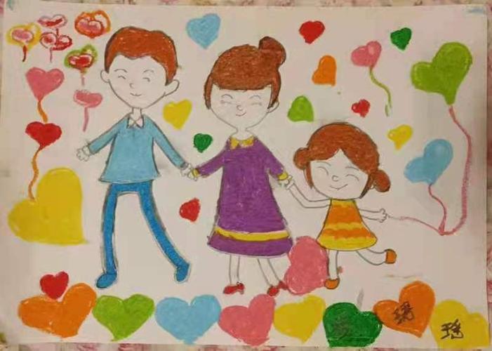 【十三幼大二班绘画活动】"相亲相爱一家人"