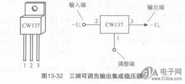 三端可调负输出集成稳压器