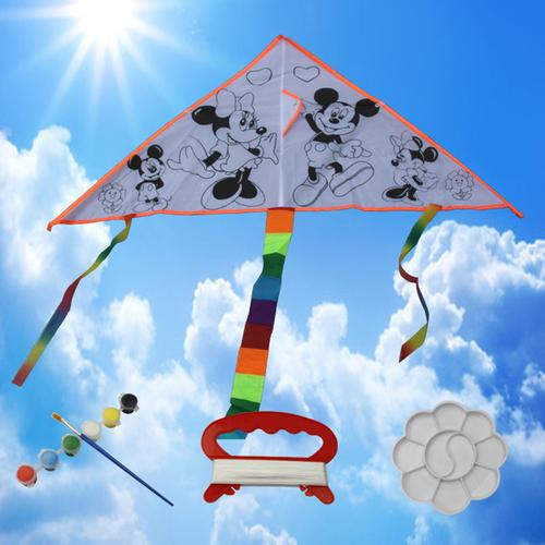 活动绘画风筝包邮 空白填色风筝 diy 儿童创意涂鸦教学风筝