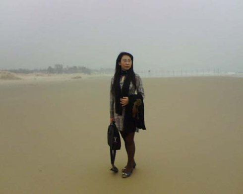 雨中看海