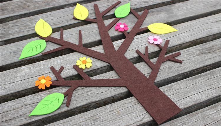 厂家生产批发各种幼儿园毛毡装饰墙面贴 立体大树墙面装饰