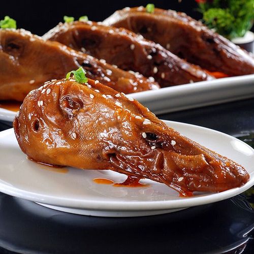 千娇百味240g卤鸭头休闲食品烤鸭头鸭肉零食卤制品 240g/袋*2袋