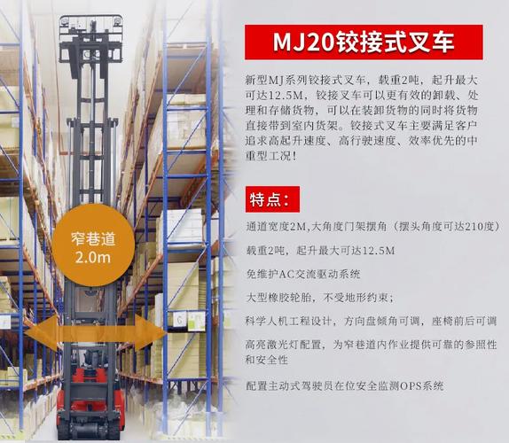 与vna窄巷道三向叉车比较,以米玛铰接式叉车为设计依据的货架系统的