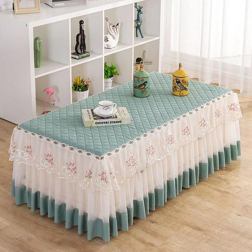 sleepybear蕾丝茶几桌布田园长方形客厅家用防尘垫电视柜台布全包茶几
