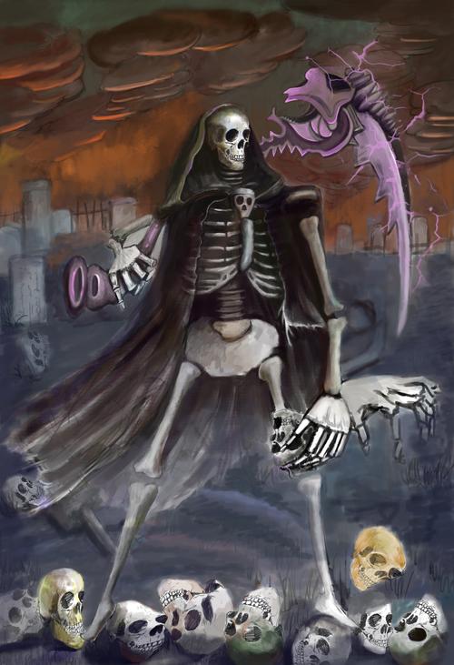 第一次自己板绘——死神