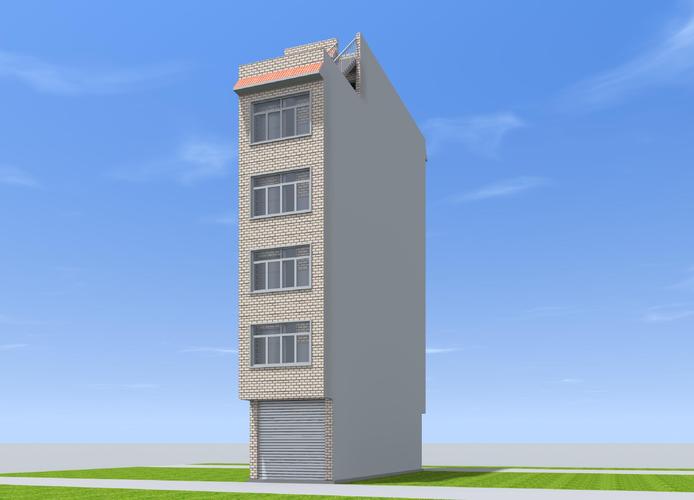 4x15 六层单开间临街门面住宅楼房建筑平面图户型图方案图平面建筑