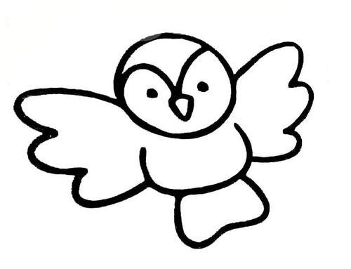 简笔画巢中小鸟