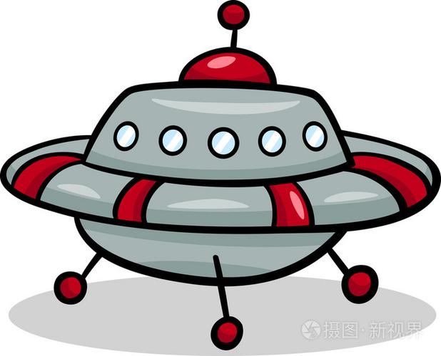ufo 飞碟卡通插图