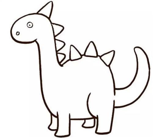 抱着恐龙蛋的恐龙简笔画