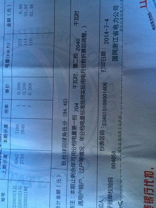 电费单