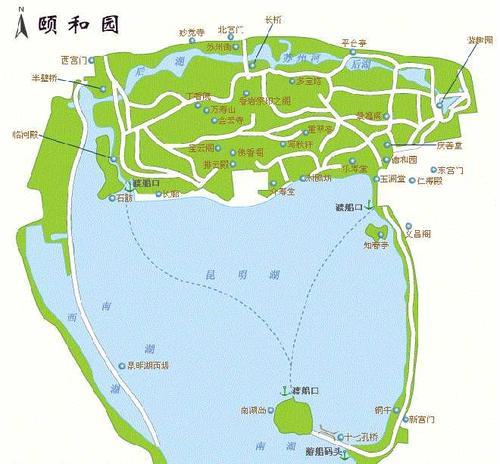 颐和园路线图手抄报 颐和园手抄报