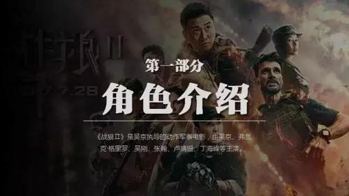 有人给大热电影战狼2做了个ppt模板
