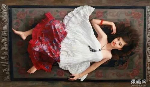 中国超写实画家的油画美女肖像
