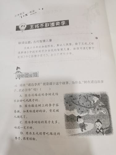 《王戎不取道旁李》听课笔记