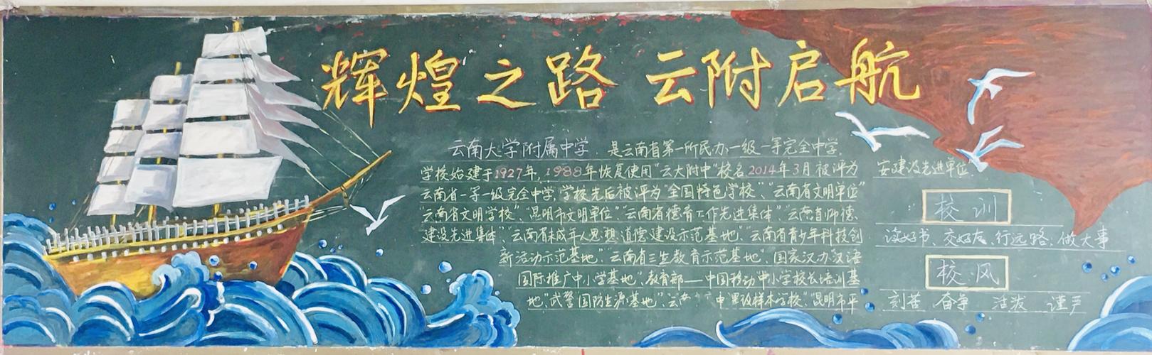 云大附中一二一校区2020年"感恩教师"主题黑板报优秀作品展示