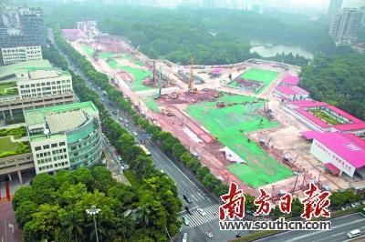 天河公园地铁站将建成"巨无霸" 施工长达3年