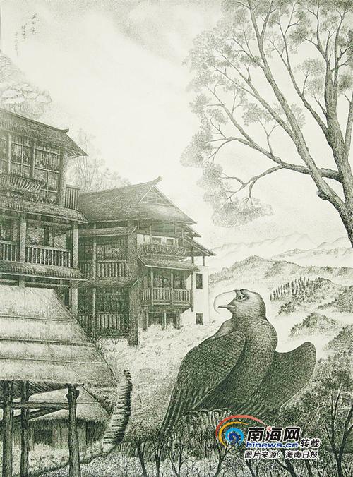 海南周刊钢笔绘出别样琼岛海南涌现一批钢笔画新秀