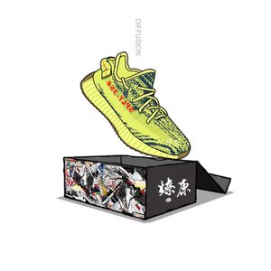 阿迪荧光鞋