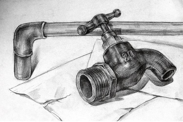 素描水龙头画22张