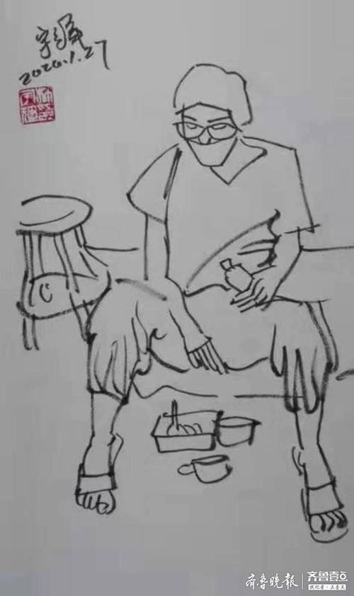 向一线医务工作者致敬的简笔画