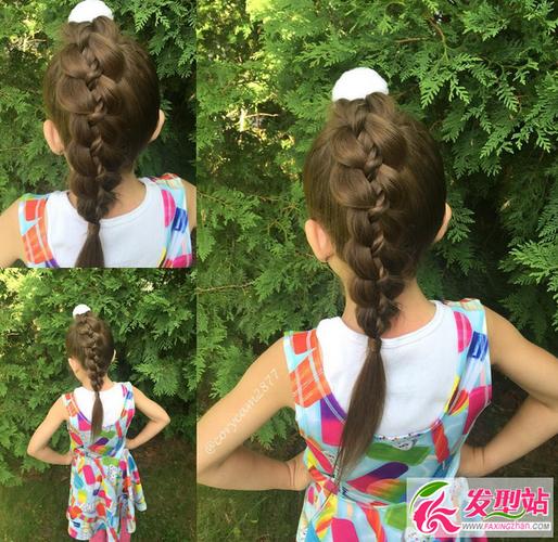 超萌儿童编发扎发小女孩舞台表演头发怎么扎