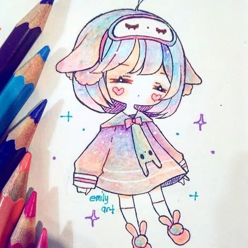 【马克笔彩铅q版】新手入门超可爱动漫人物手绘素材