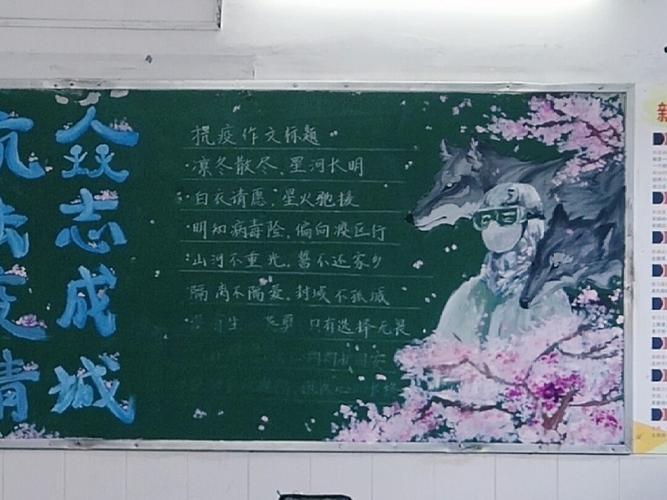 高中抗击疫情黑板报高中黑板报图片大全