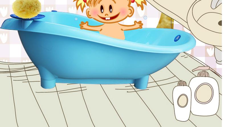 小白熊婴儿浴盆09556/09557宝宝洗澡盆儿童新生儿澡盆沐浴盆大号