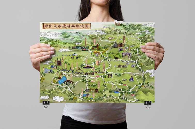 疯狂的手绘手绘地图又来了,景区地图绘制-喵星岛文创