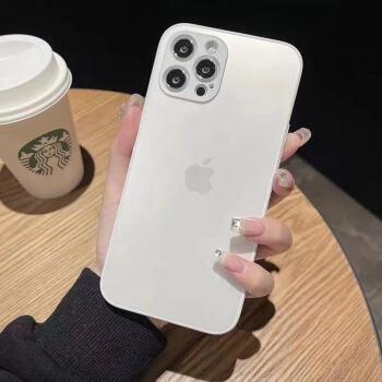 iphone12promax原机壳12mini防摔全包保护套新款磨砂银白色苹果1261寸