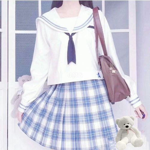 好看的女生水手服部位头像_素材_头像