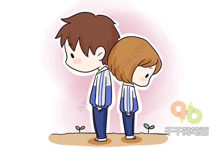 系列简笔画,从校园到婚礼,我爱的都是你,希望所有人都可以嫁给爱情