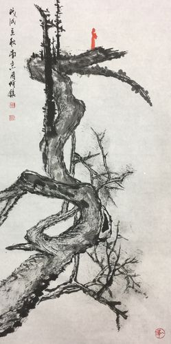 枯木逢春 万象更新四条屏