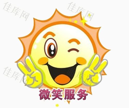 优质服务微笑服务_卡通手绘_600*500px_编号9427239