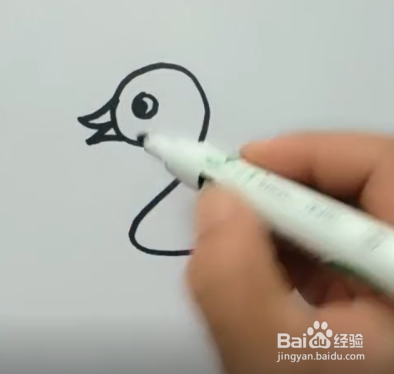 教你怎样用2简笔画鸭子
