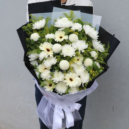 清明节菊花鲜花束祭祀追悼奠仪上坟扫墓花圈葬礼同城速递成都市