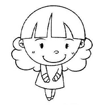 小妹妹简笔画步骤图_小妹妹简笔画法