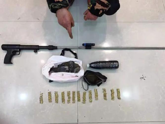 修文夜晚传来枪响,三男一女被抓._射钉枪