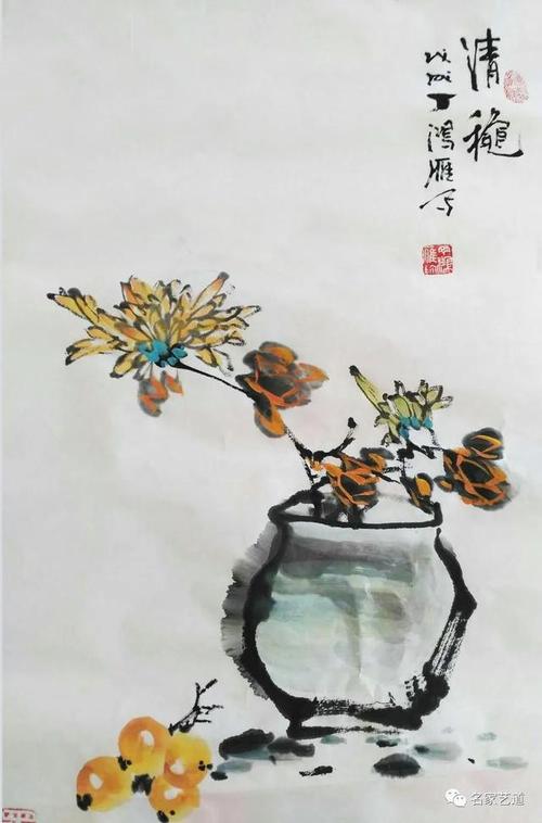 写意傲骨 咏赞金秋——画家丁鸿雁笔下的菊花