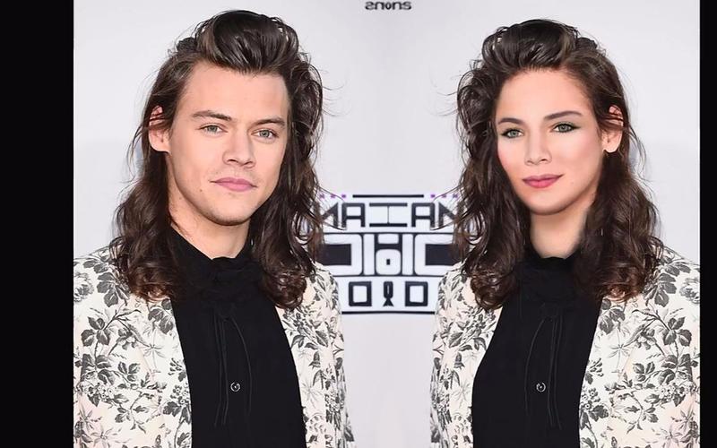 当哈卷harrystyles变成女人男变女变身