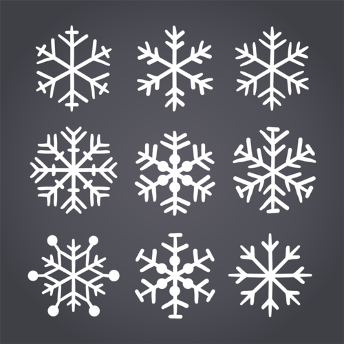 窗花剪纸图案大全,精美雪花对折剪纸图案
