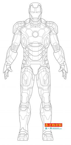 钢铁侠战争机甲简笔画