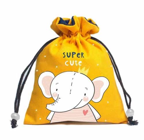 2019夏季卡通可爱束口袋收纳包中性箱包皮具动物水桶包帆布字母袋