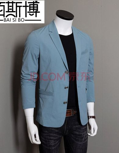 男士夏季超薄休闲西服小男潮流韩版修身2020春季轻薄溥款褶皱西装单西