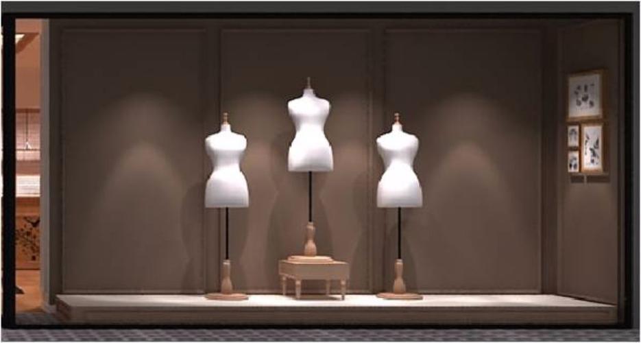 三代店铺软装道具使用指引(3.3米-4米橱窗)