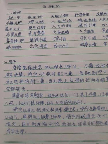 阅读之余,五年级同学还把自己积累的好词好句记录下来,为日后的习作