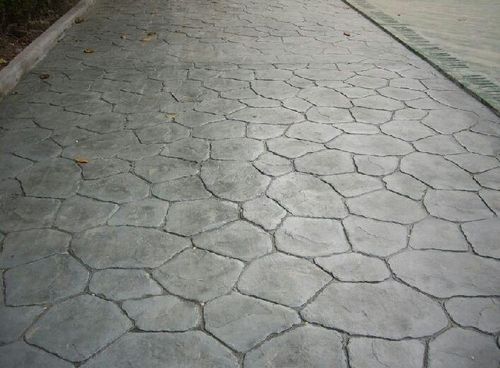 盼石厂家供应,彩色艺术装饰压花地坪,压花混凝土路面,水泥压印仿石