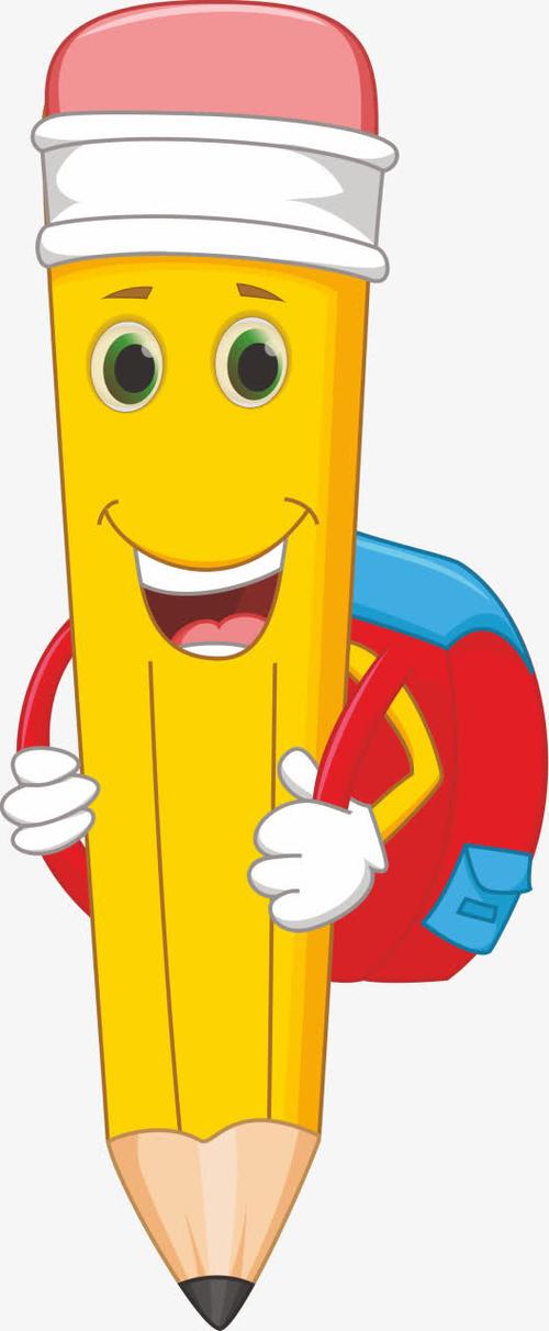 可爱笑脸表情铅笔png